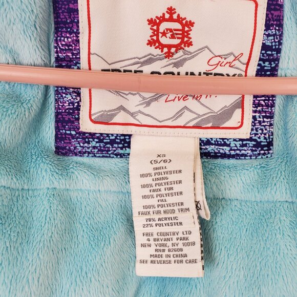 Free Country Girl's Purple Weatherproof Jacket Size XS - Picture 6 of 6